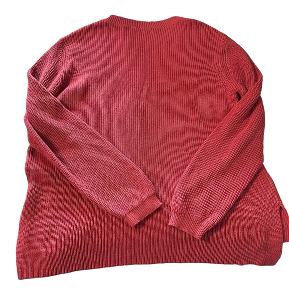 GoodThreads women's XXL burnt orange oversized crew knit sweater, nwt - Picture 2 of 5